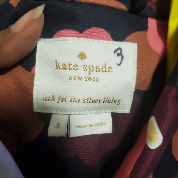 Kate Spade Size 4 Black Pink Floral Blooming Jacket Blazer Swing Fit - Picture 4 of 4